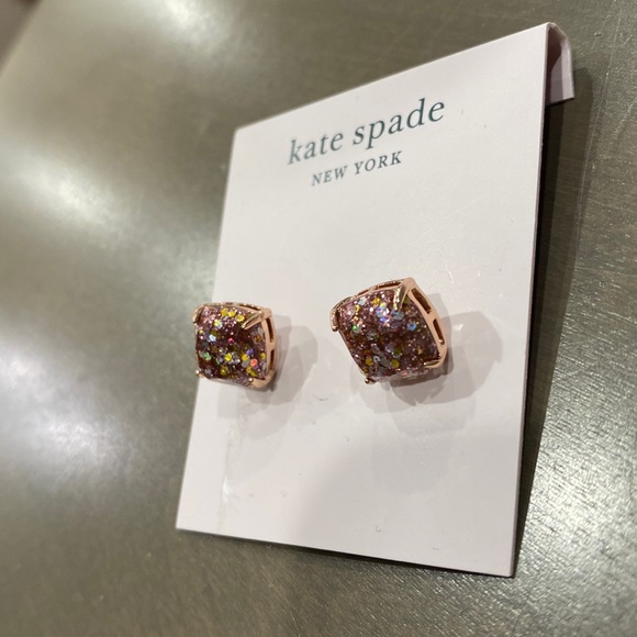 Kate Spade New York NWOT Rose Gold
Glitter Stud Earrings - Picture 2 of 4